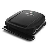 George Foreman 4-Serving Removable Plate Electric Grill and...