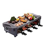 BRAVADEX Raclette Table Grill, Electric Indoor Barbecue Machine,...